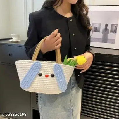 Jute Cute Woven Bucket Bag for Women
