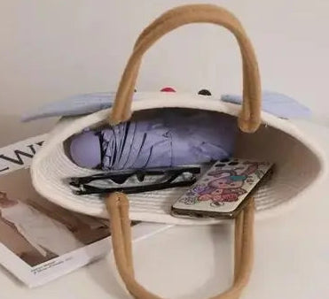 Jute Cute Woven Bucket Bag for Women